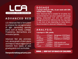 LCA Advanced Red Aquarium Fertiliser - 500ml